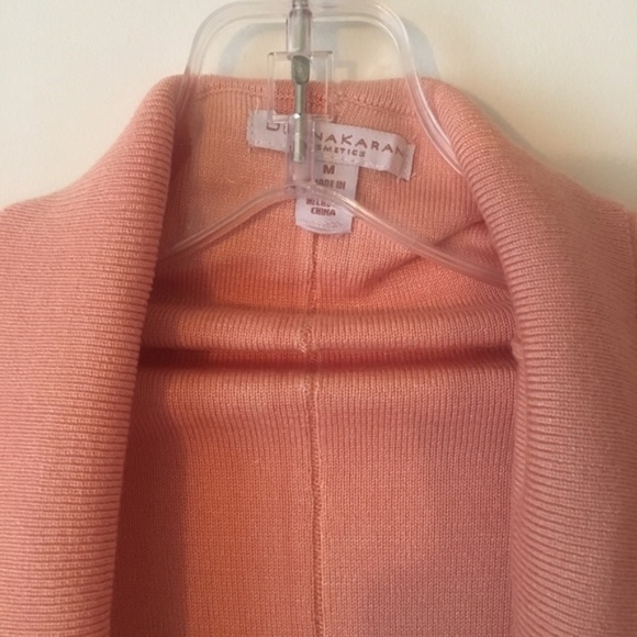 Donna Karan Blush Pink/Peach Knit Duster Vest - Picture 4 of 6
